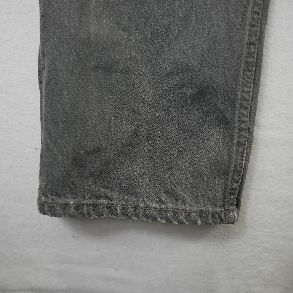 Levis 501 VTG 1993 Original Grey‎ Denim Jeans Mens 32x34 Straight Leg Button Fly - Picture 9 of 15